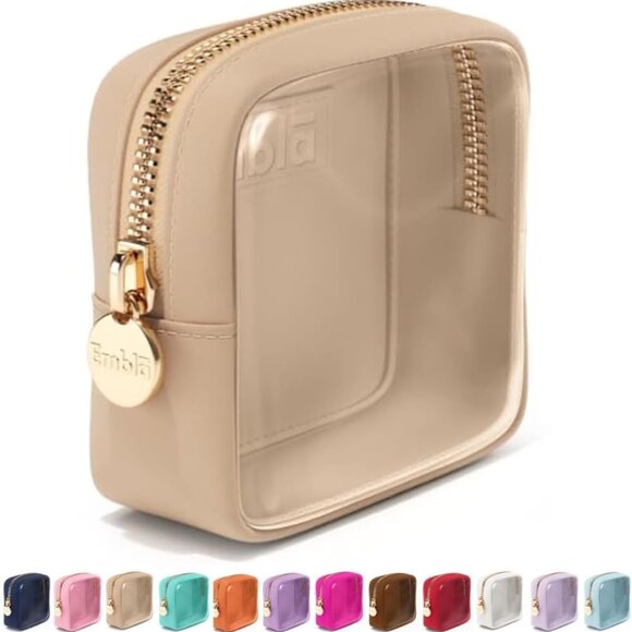 Clear Cosmetic Bag Makeup Case, Clear Zipper Make Up Pouch and Toiletry Travel T - Picture 1 of 6